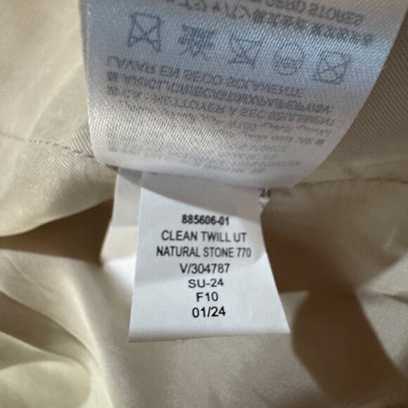 Banana Republic Small Twill Short Utility Jacket Button-Up Lined Long Sleeve Tan - Picture 11 of 11